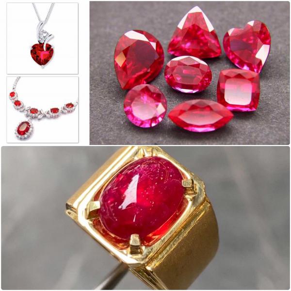 đá phong thủy ruby được chế tác làm trang sức có giá trị cao
